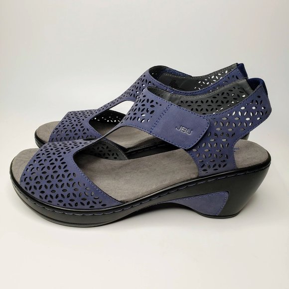 JBU by Jambu Chloe Perforated Sandals Navy 12 New - Picture 5 of 12